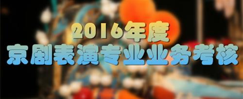 女人被肏视频网站国家京剧院2016年度京剧表演专业业务考...